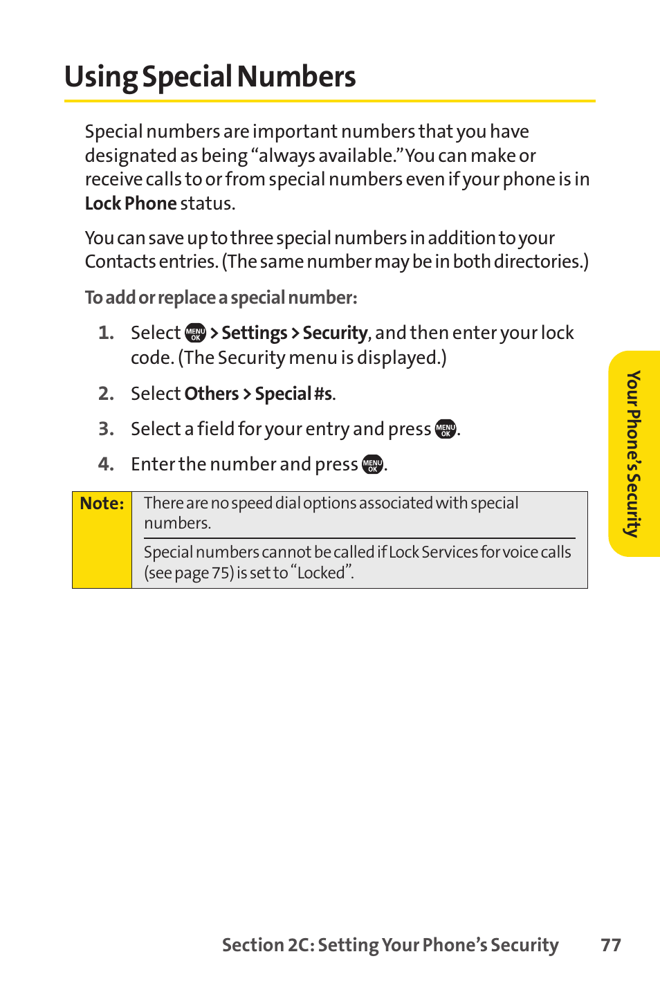 Using special numbers | Sprint Nextel SprintVision Katana 2 User Manual | Page 93 / 236