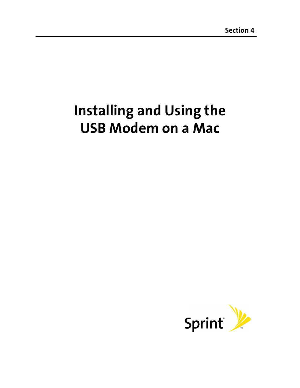 Installing and using the usb modem on a mac, Ion 4: installing and using the usb modem on a mac | Sprint Nextel 595U User Manual | Page 107 / 178