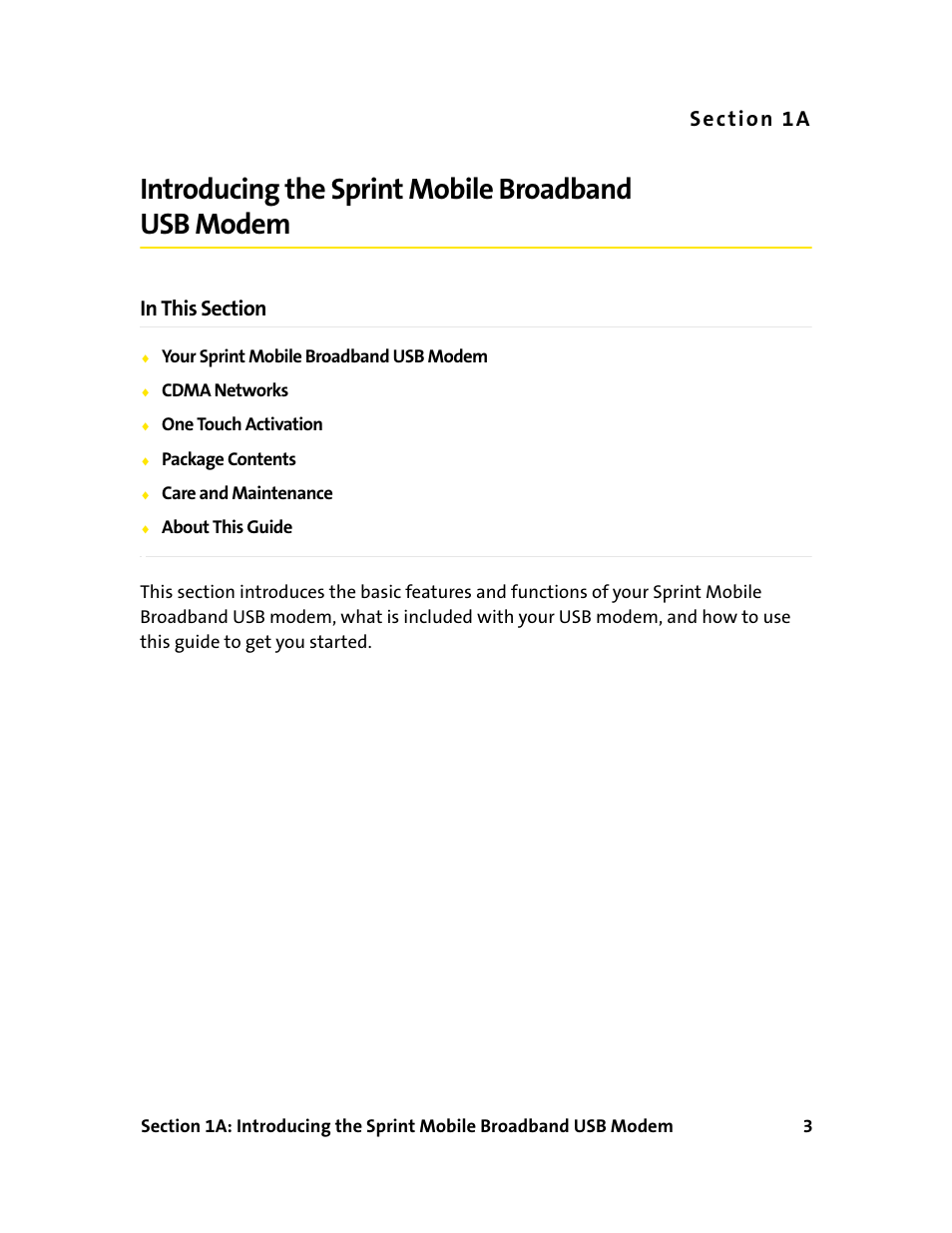 Introducing the sprintmobile broadband usb modem, Introducing the sprint mobile broadband usb modem | Sprint Nextel 595U User Manual | Page 11 / 178