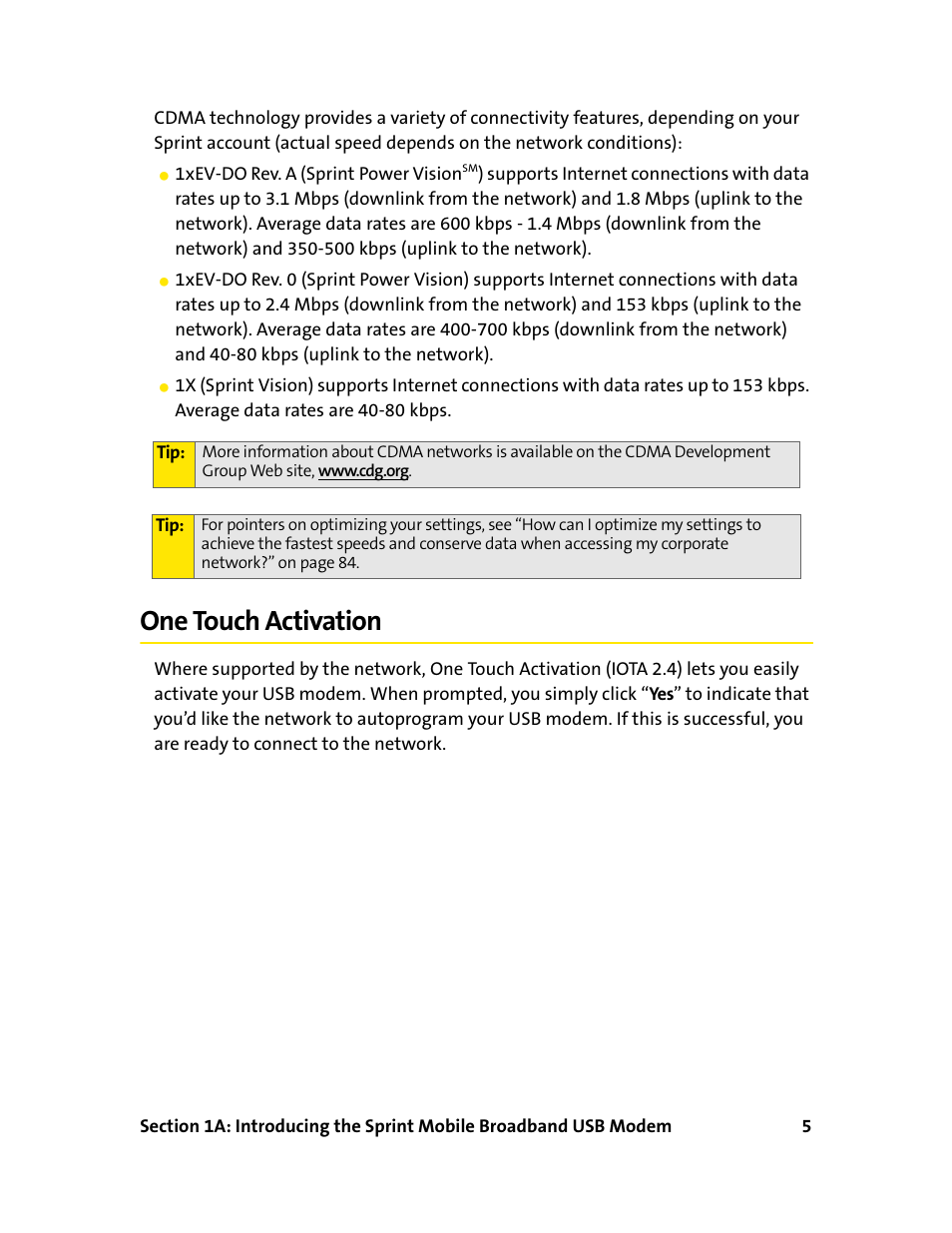 One touch activation | Sprint Nextel 595U User Manual | Page 13 / 178