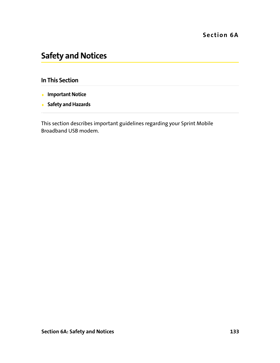 Safety and notices, 6a. safety and notices | Sprint Nextel 595U User Manual | Page 141 / 178