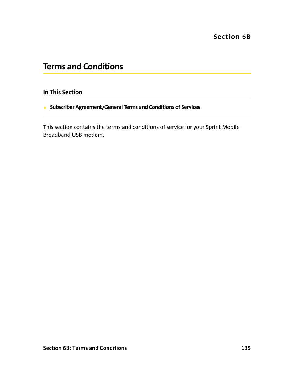 Terms and conditions, 6b. terms and conditions | Sprint Nextel 595U User Manual | Page 143 / 178