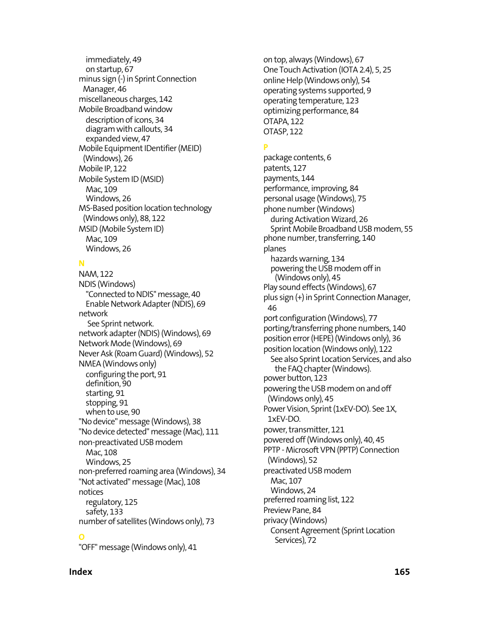 Sprint Nextel 595U User Manual | Page 173 / 178