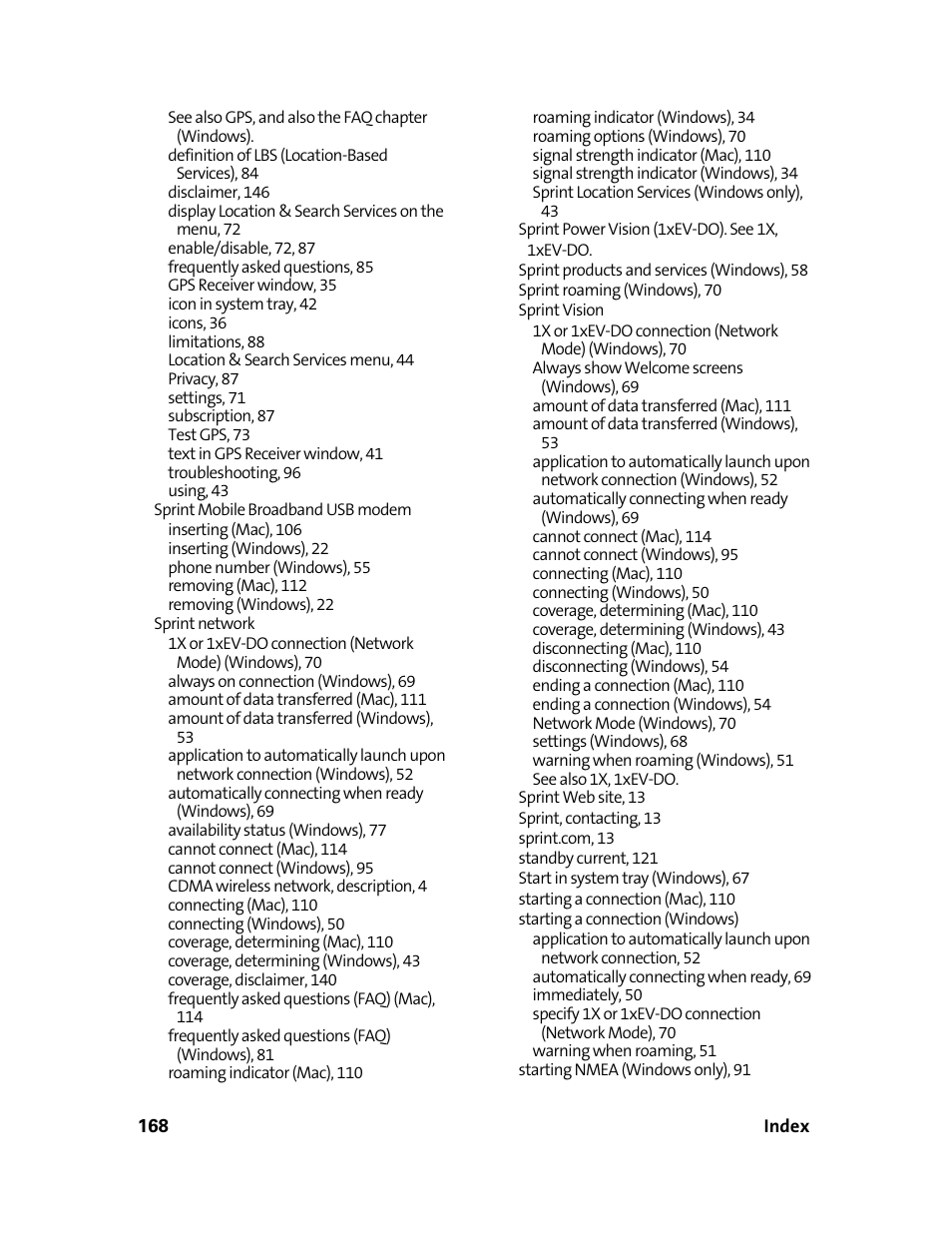 Sprint Nextel 595U User Manual | Page 176 / 178