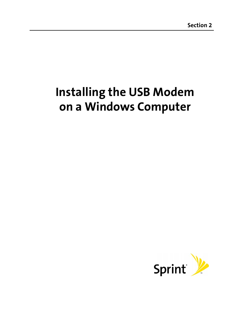 Installing the usb modem on a windowscomputer, Installing the usb modem on a windows computer | Sprint Nextel 595U User Manual | Page 23 / 178