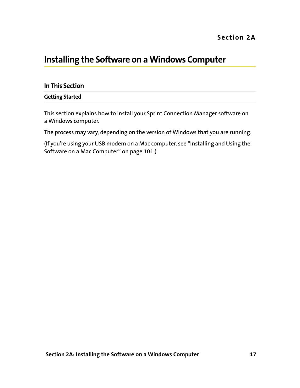 Installing the software on a windows computer, 2a. installing the software on a windows computer | Sprint Nextel 595U User Manual | Page 25 / 178
