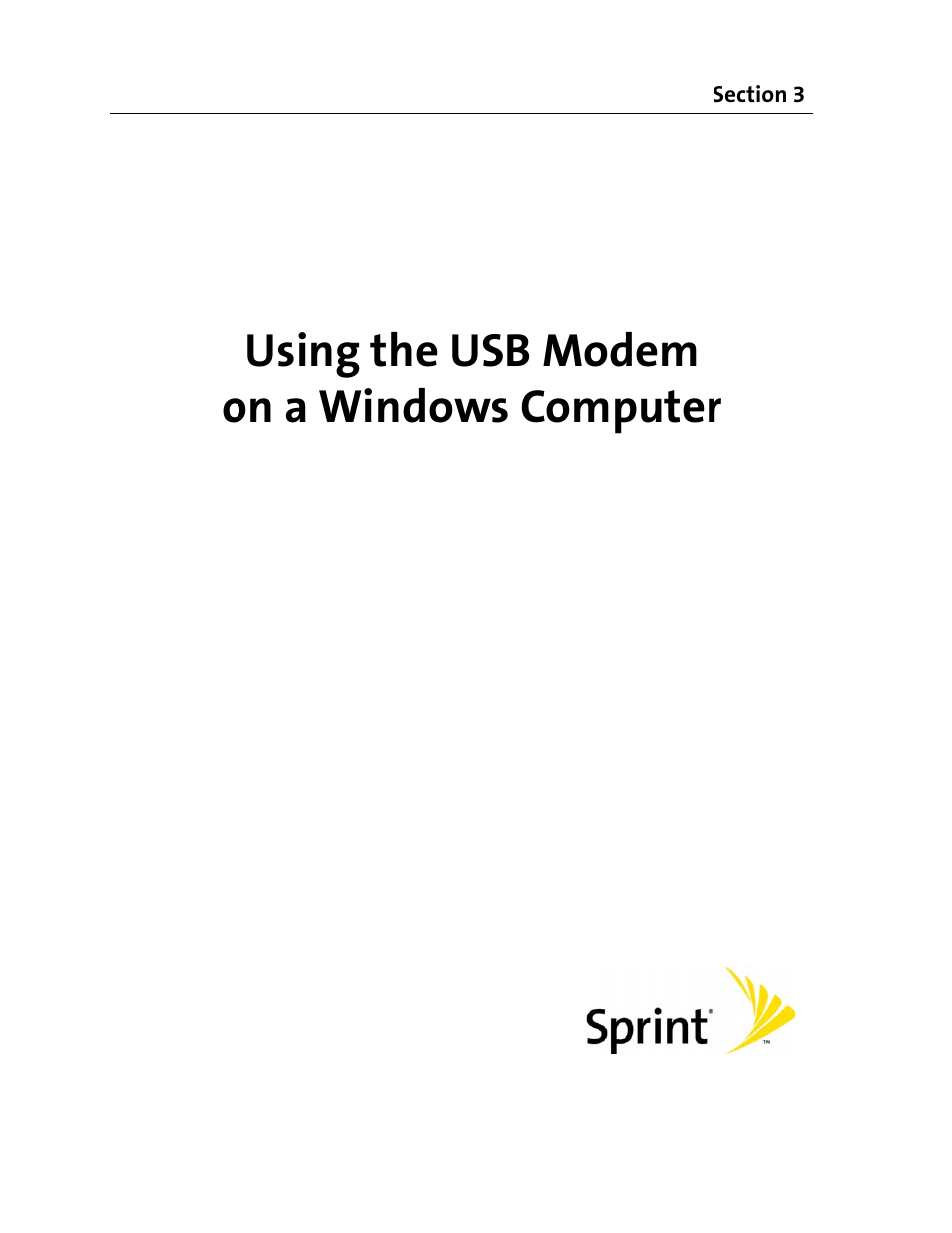 Using the usb modem on a windows computer, Ion 3: using the usb modem on a windows computer | Sprint Nextel 595U User Manual | Page 37 / 178