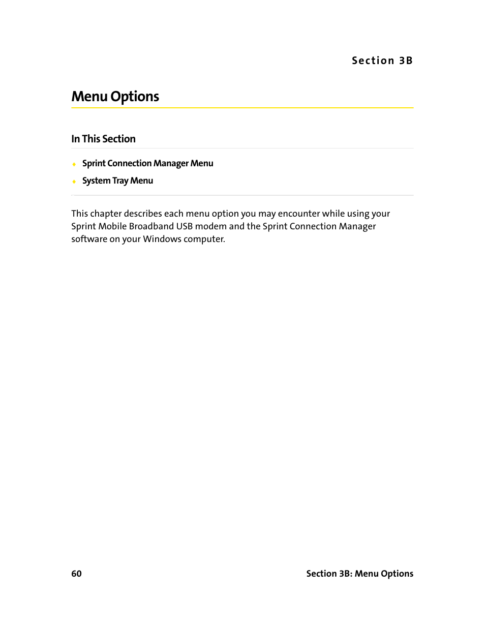 Menu options, 3b. menu options | Sprint Nextel 595U User Manual | Page 68 / 178