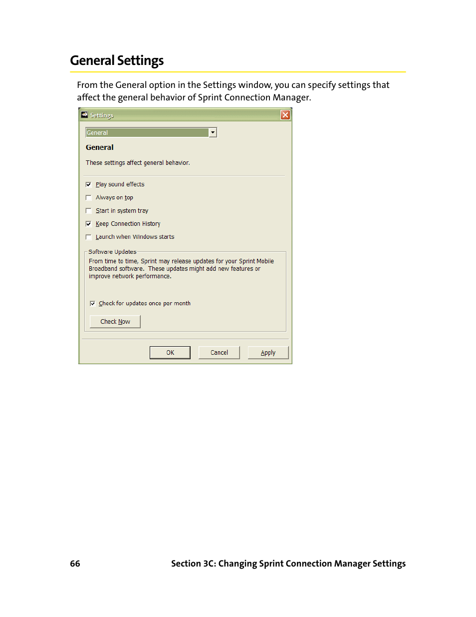 General settings | Sprint Nextel 595U User Manual | Page 74 / 178