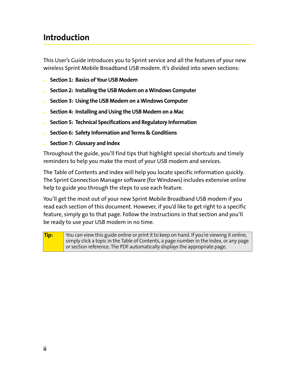 Introduction | Sprint Nextel 595U User Manual | Page 8 / 178