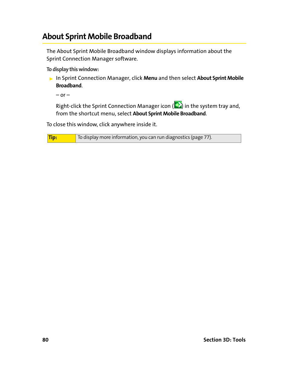 About sprint mobile broadband | Sprint Nextel 595U User Manual | Page 88 / 178