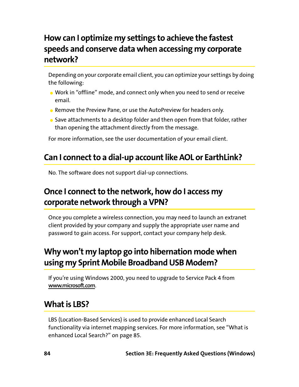 What is lbs | Sprint Nextel 595U User Manual | Page 92 / 178