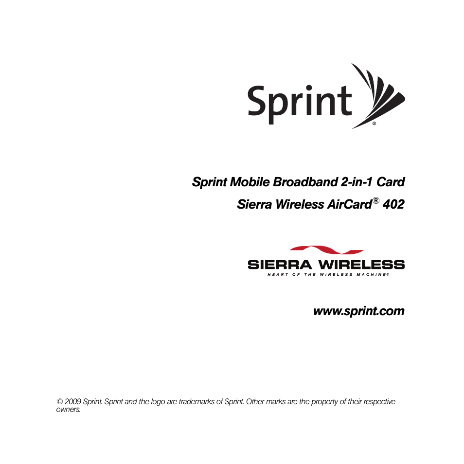 Sprint Nextel AIRCARD 402 User Manual | 48 pages