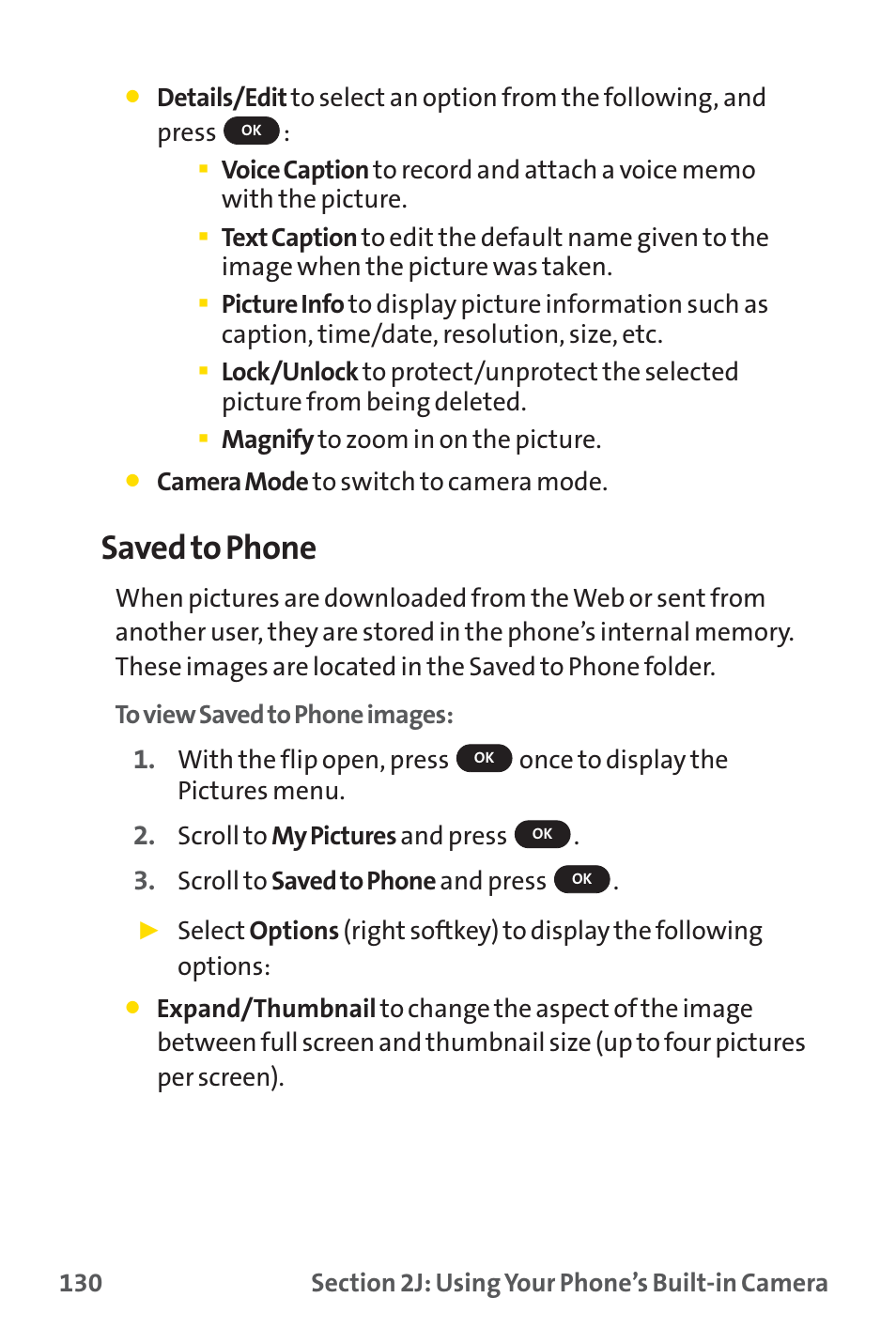 Saved to phone | Sprint Nextel PM-225 User Manual | Page 138 / 216