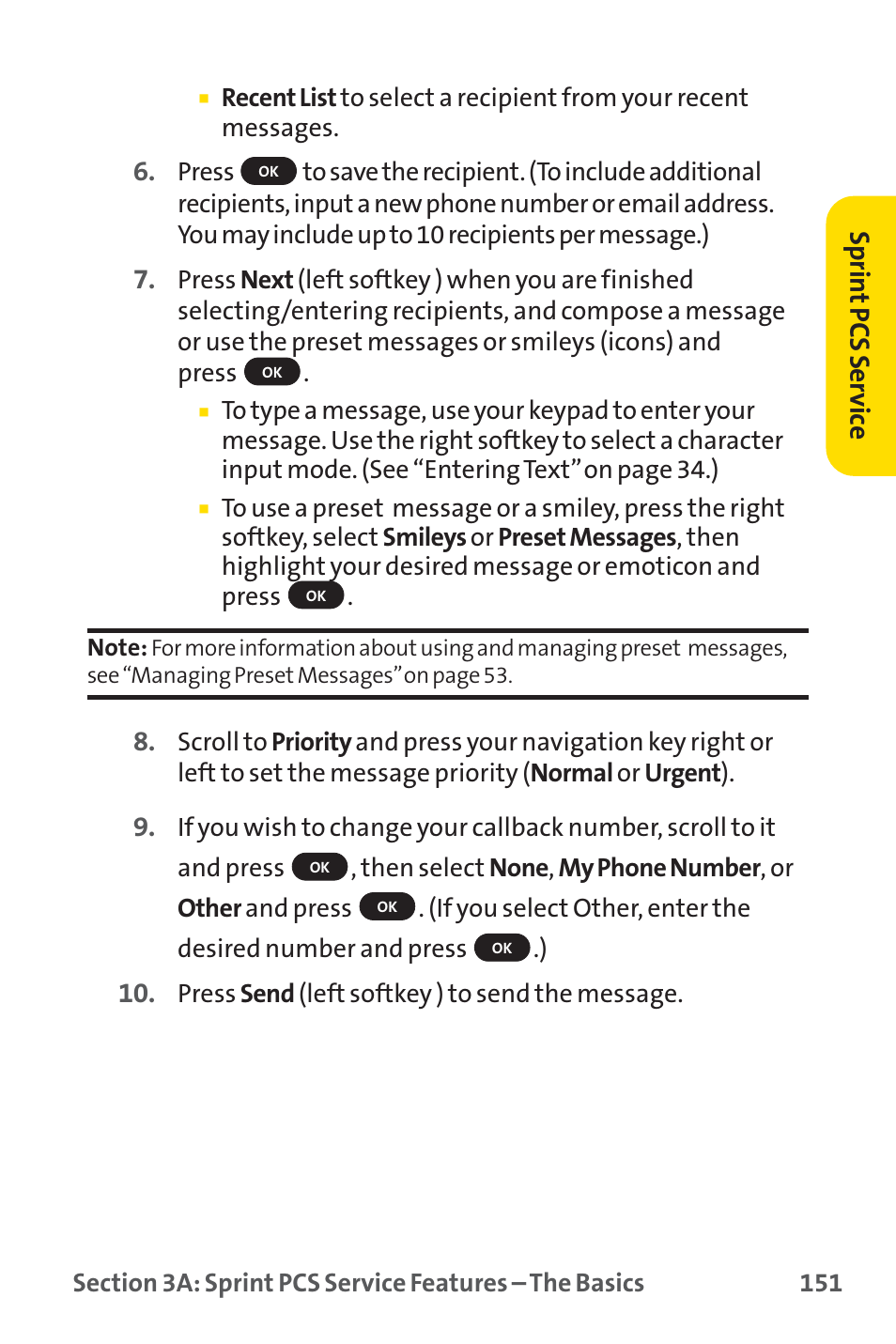 Sprin t pcs ser vice | Sprint Nextel PM-225 User Manual | Page 159 / 216