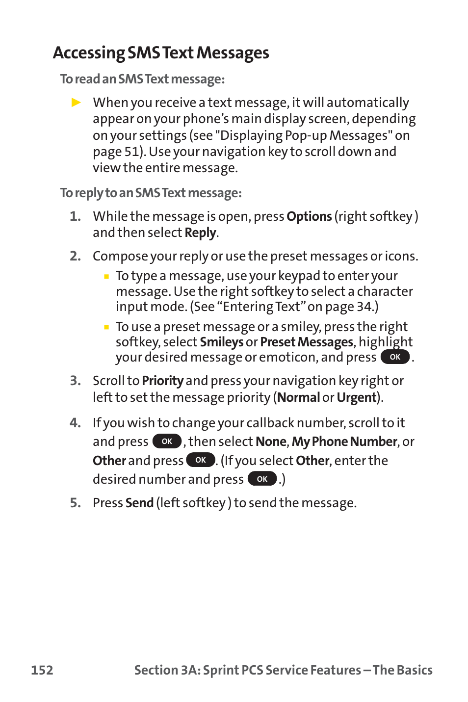 Accessing sms text messages | Sprint Nextel PM-225 User Manual | Page 160 / 216