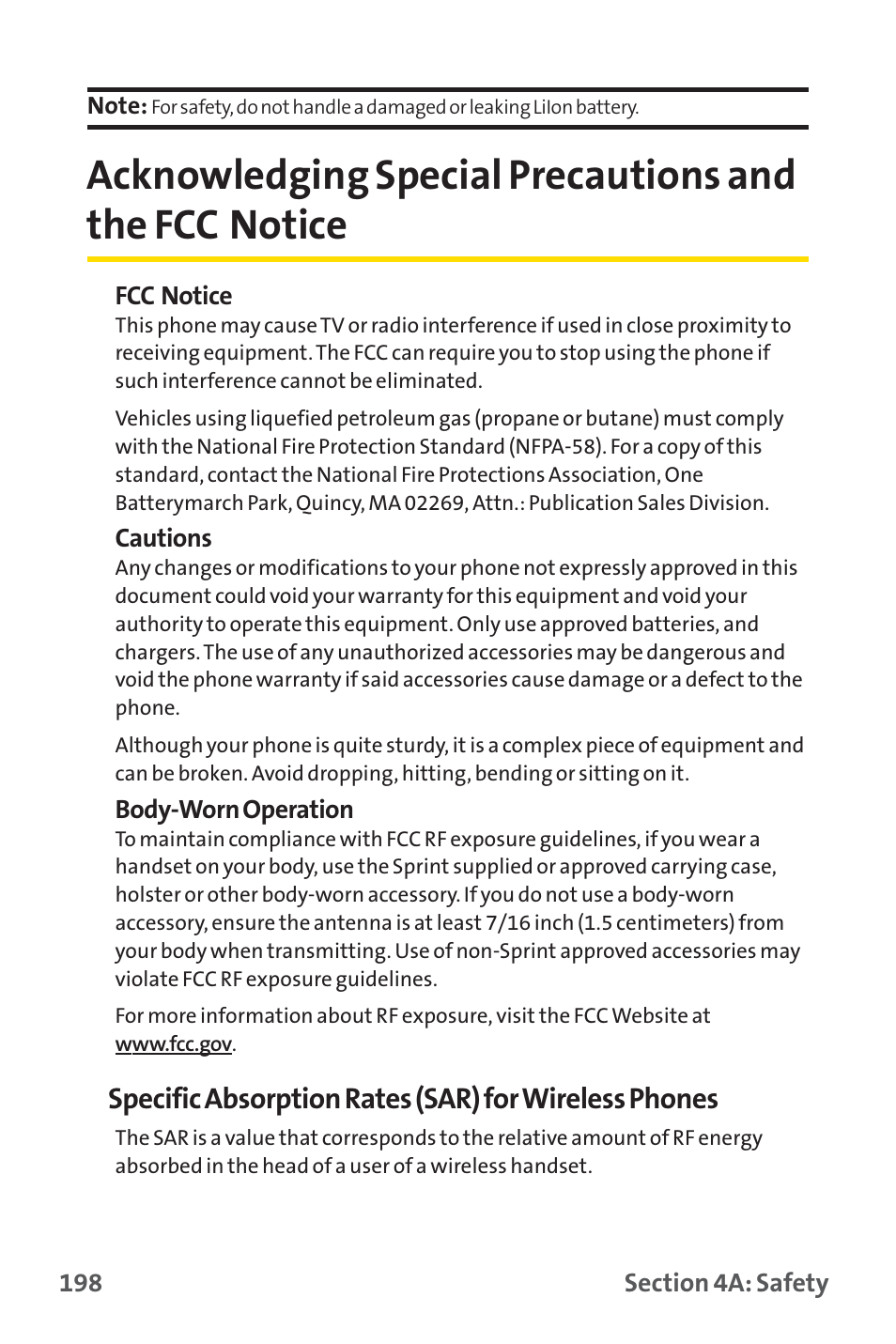 Sprint Nextel PM-225 User Manual | Page 206 / 216