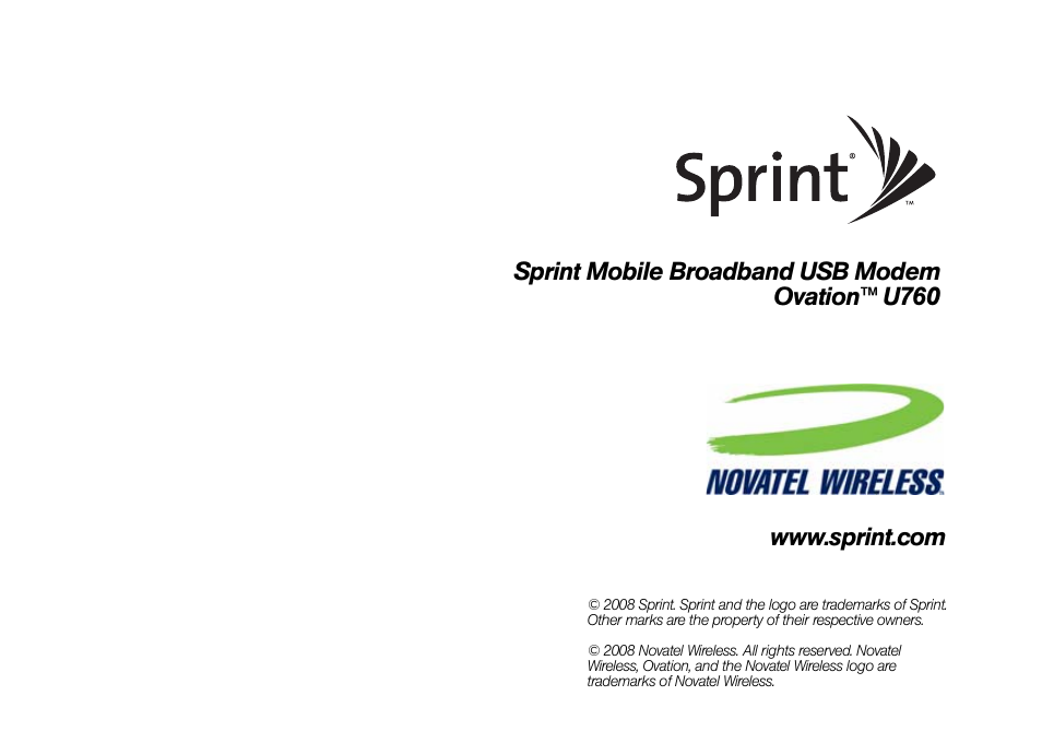 Sprint Nextel OVATION U760 User Manual | 38 pages