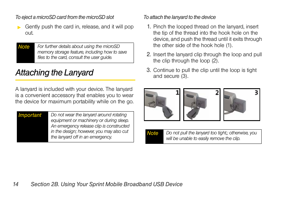 Attaching the lanyard | Sprint Nextel OVATION U760 User Manual | Page 20 / 38
