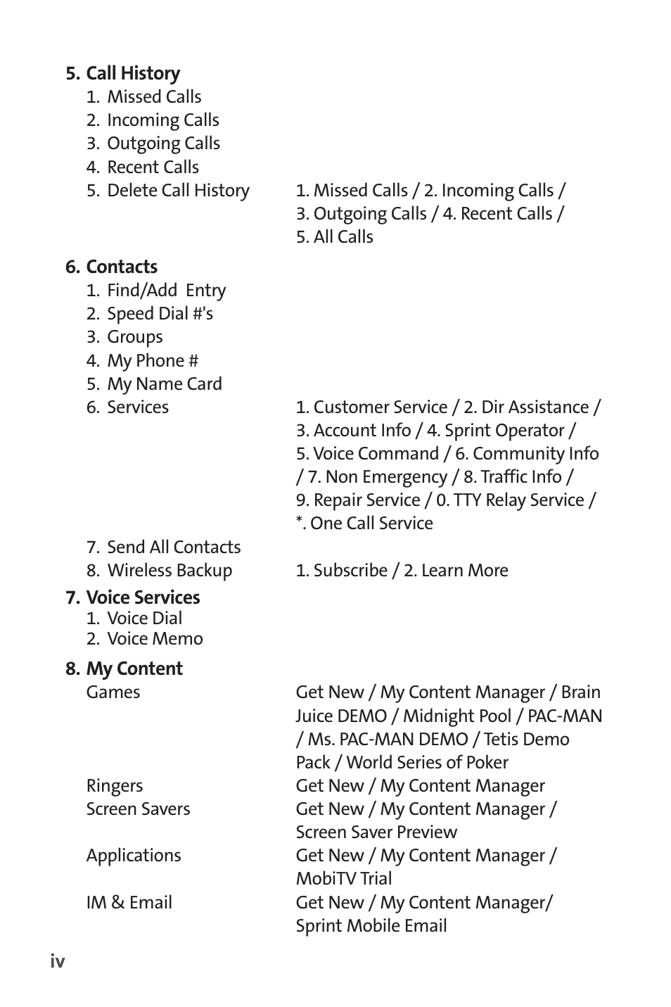 Sprint Nextel LX160 User Manual | Page 10 / 185