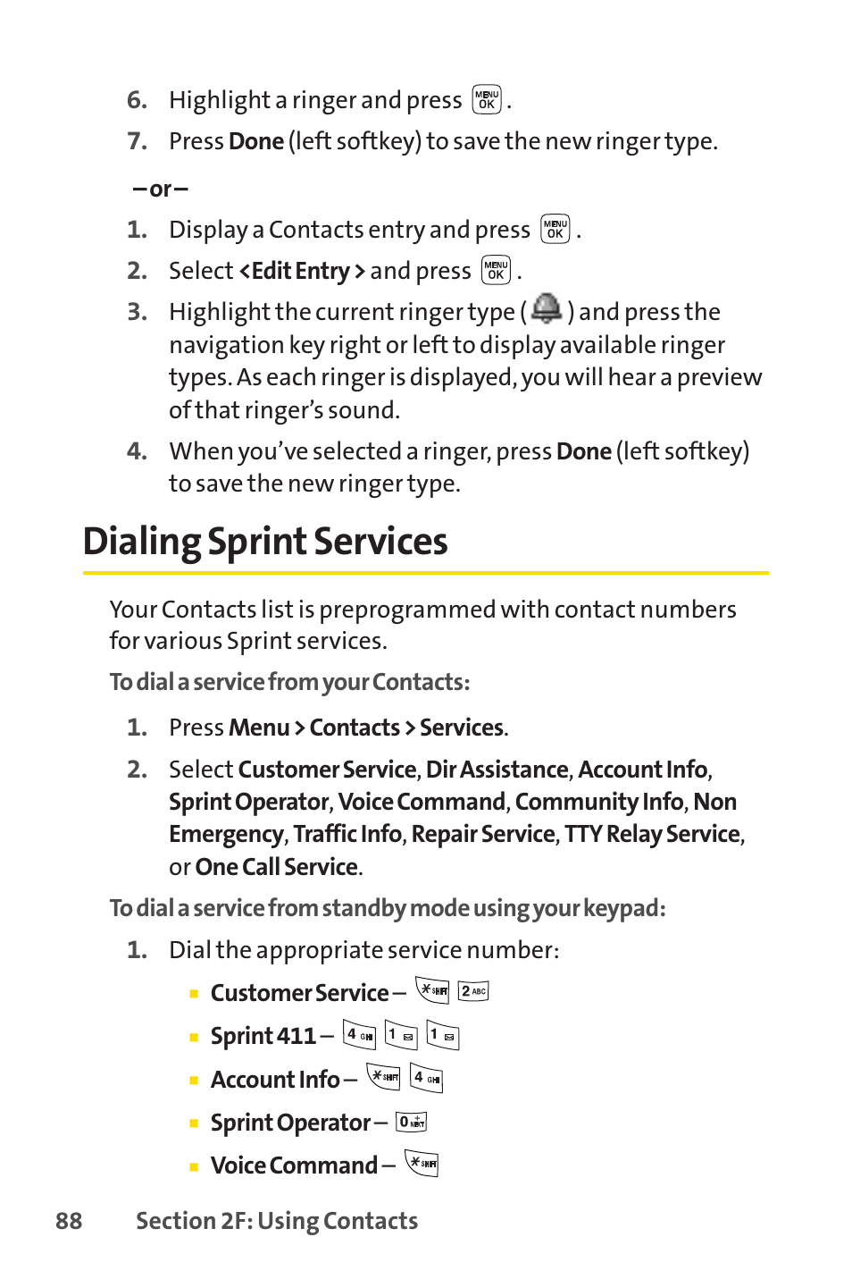 Dialing sprint services | Sprint Nextel LX160 User Manual | Page 100 / 185