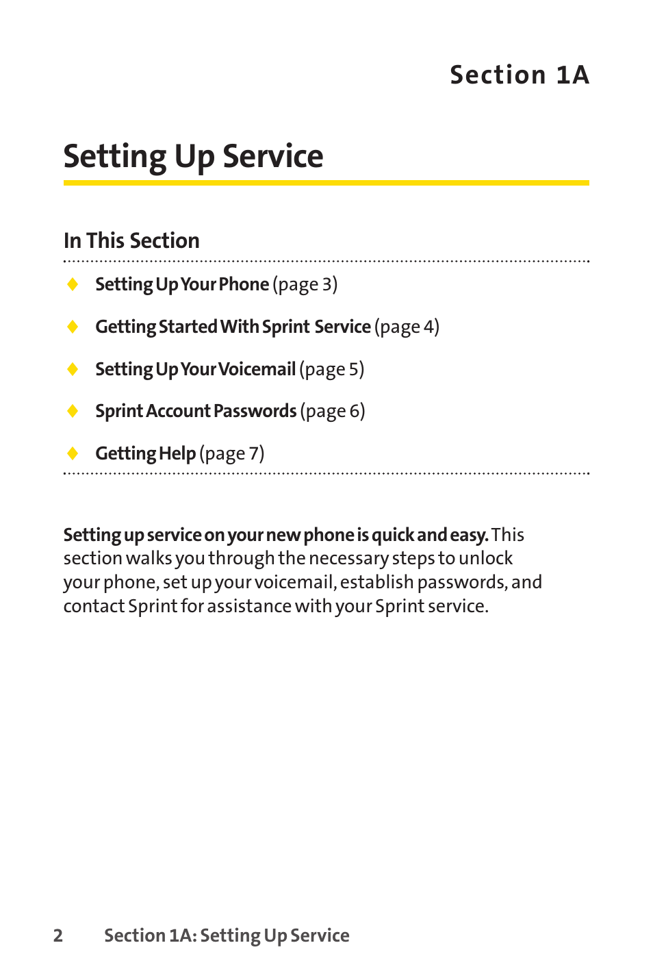 Setting up service | Sprint Nextel LX160 User Manual | Page 14 / 185