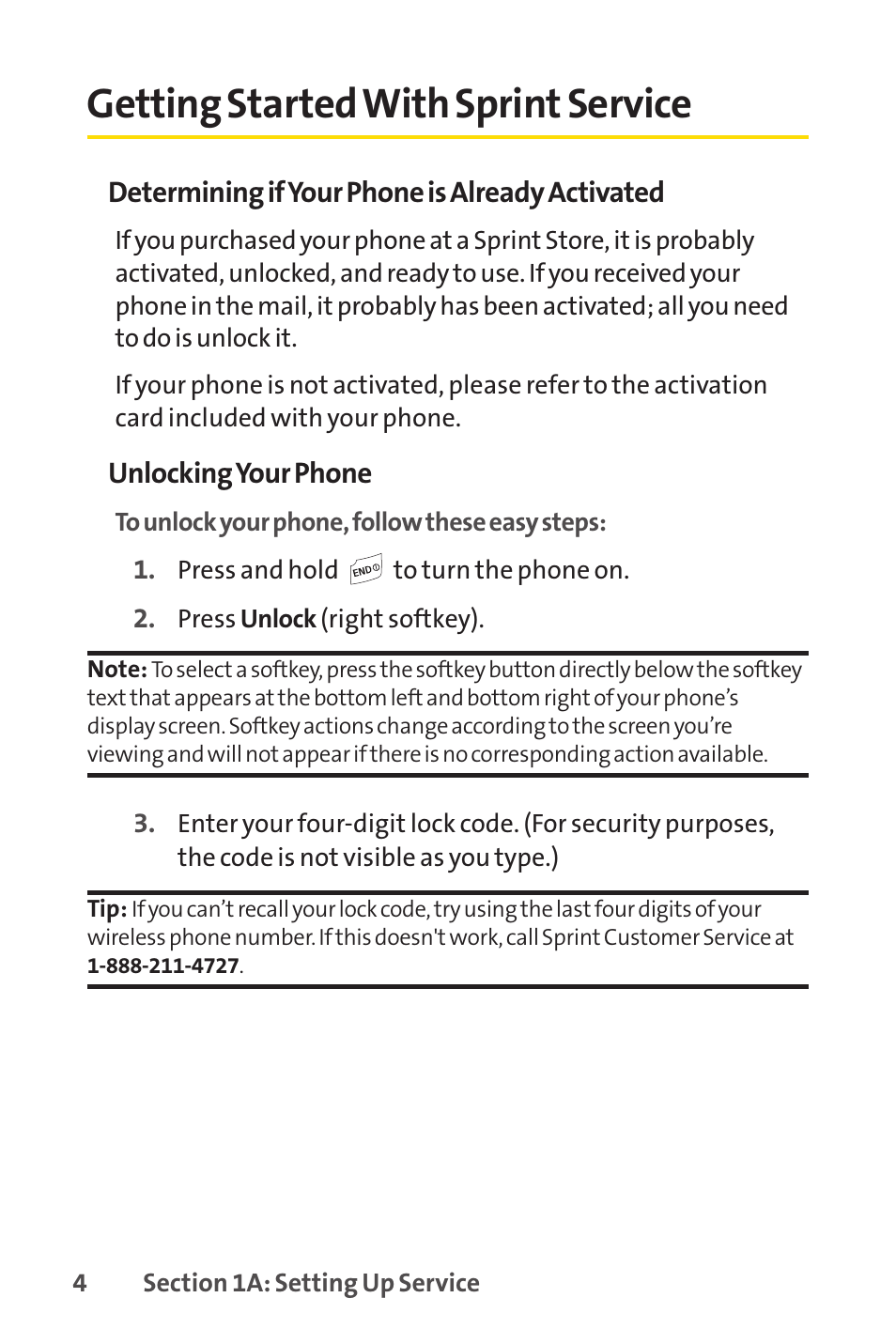 Getting started with sprint service | Sprint Nextel LX160 User Manual | Page 16 / 185