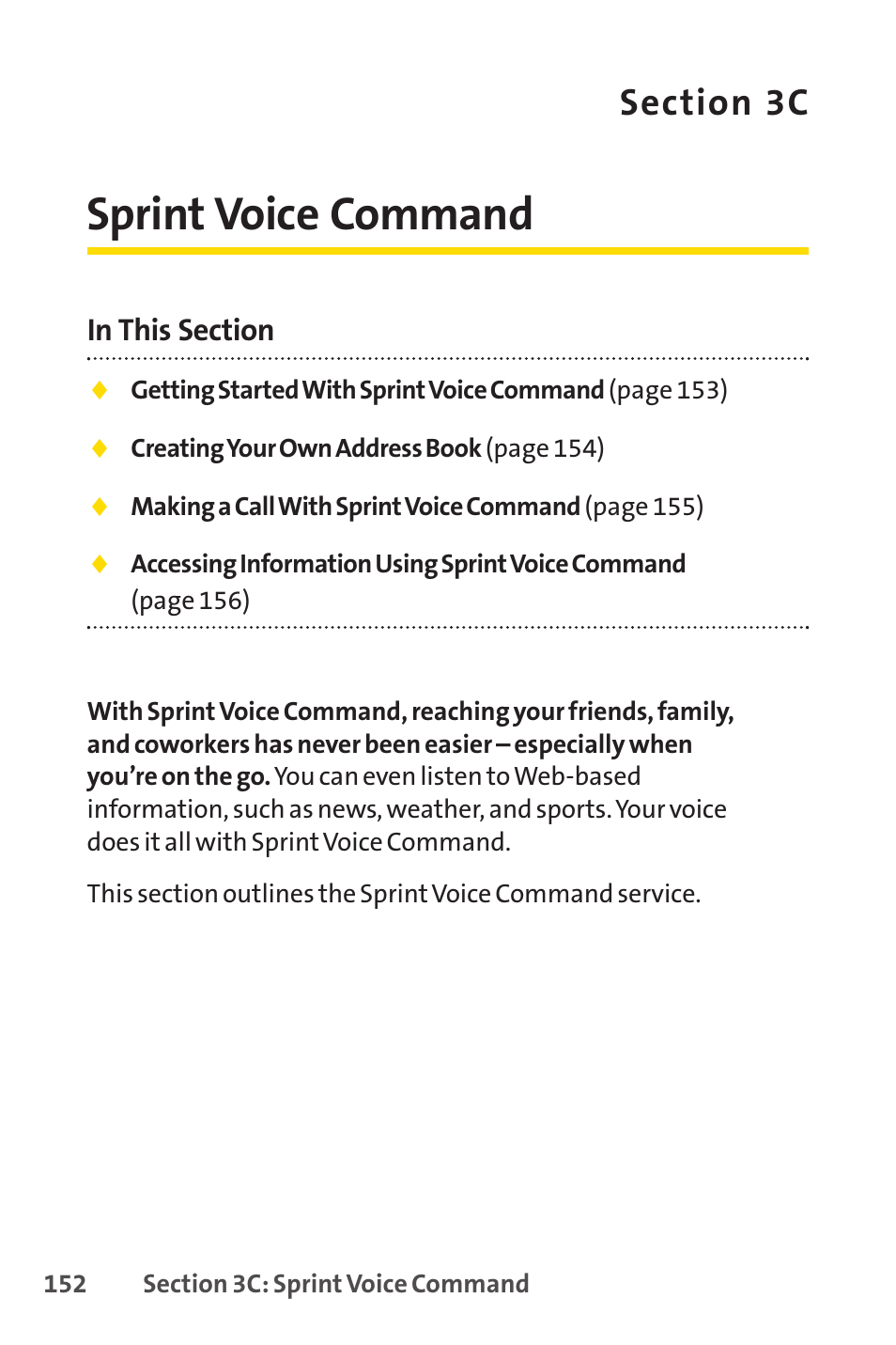 Sprint voice command | Sprint Nextel LX160 User Manual | Page 164 / 185