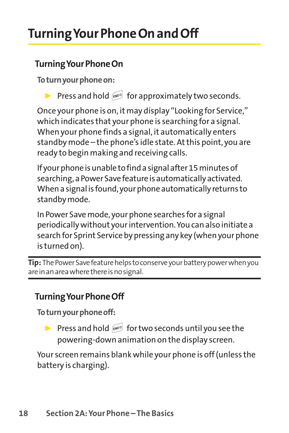 Turning your phone on and off | Sprint Nextel LX160 User Manual | Page 30 / 185