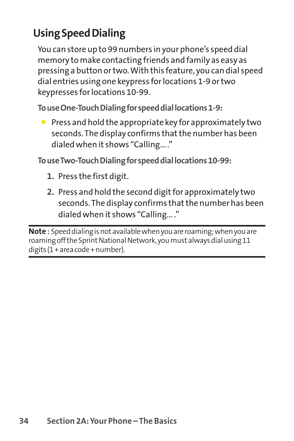 Using speed dialing | Sprint Nextel LX160 User Manual | Page 46 / 185