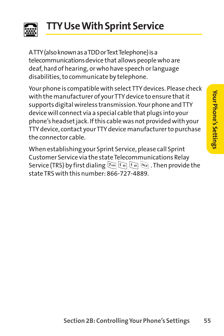 Tty use with sprint service | Sprint Nextel LX160 User Manual | Page 67 / 185