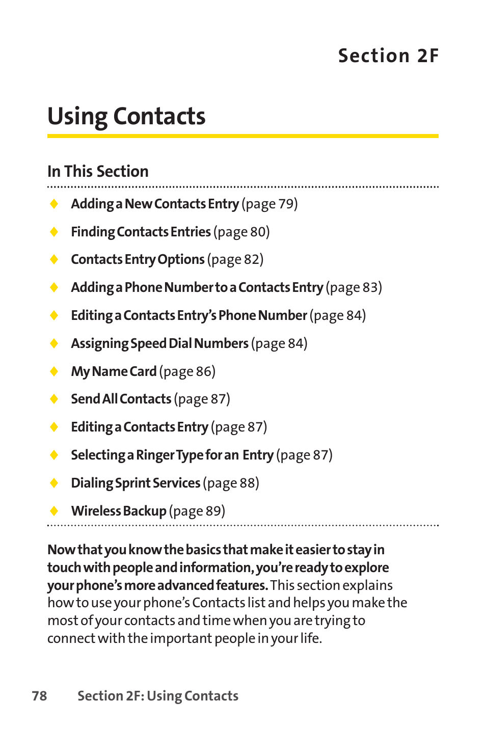 Using contacts | Sprint Nextel LX160 User Manual | Page 90 / 185