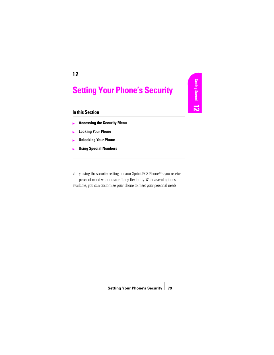 Setting your phone security, Setting your phone’s security | Samsung SPH-N200 User Manual | Page 81 / 152