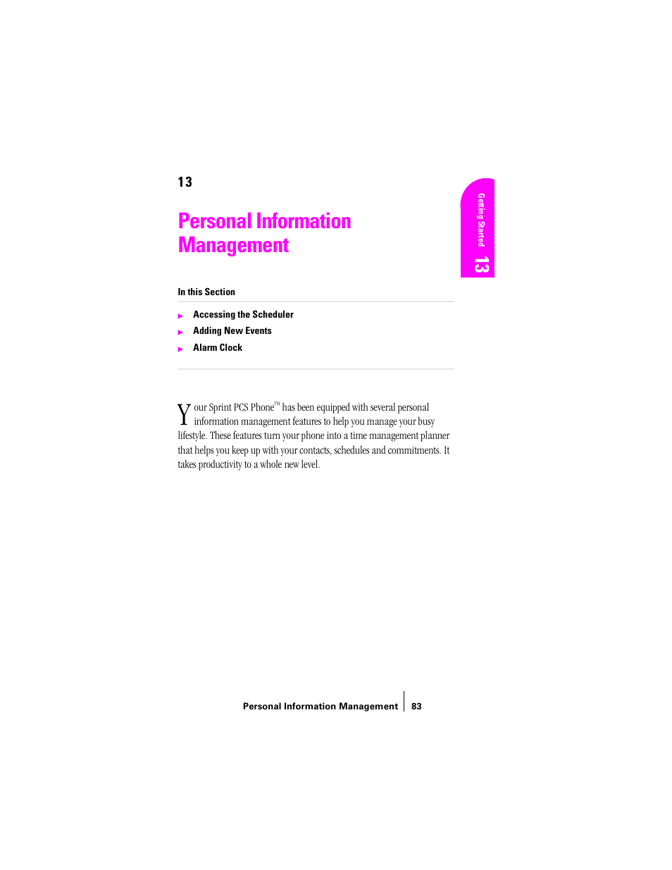 Personal information management | Samsung SPH-N200 User Manual | Page 85 / 152