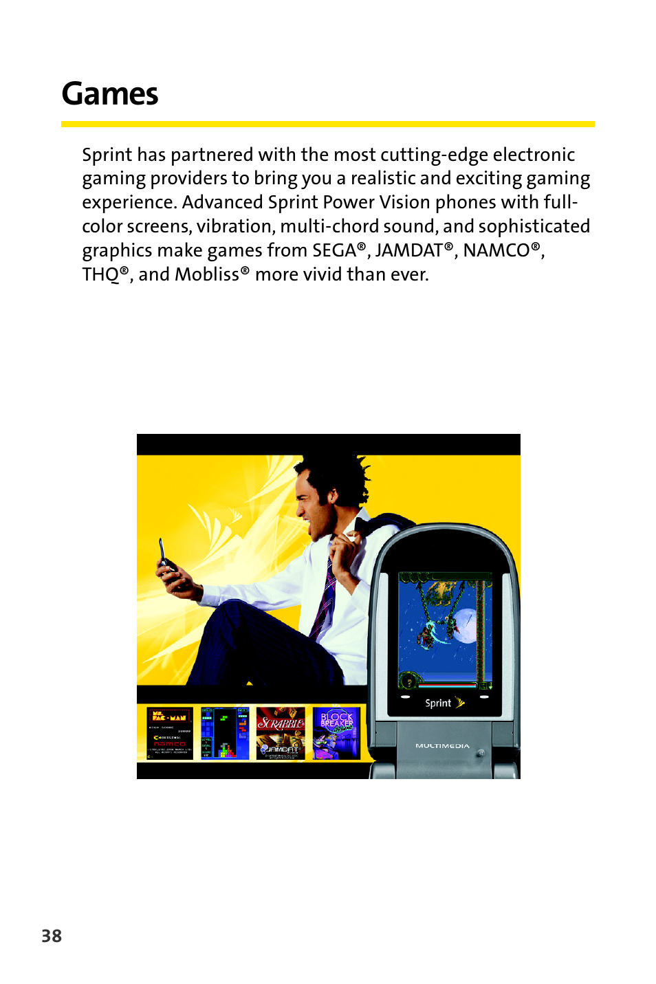 Games | Sprint Nextel m620 User Manual | Page 42 / 64
