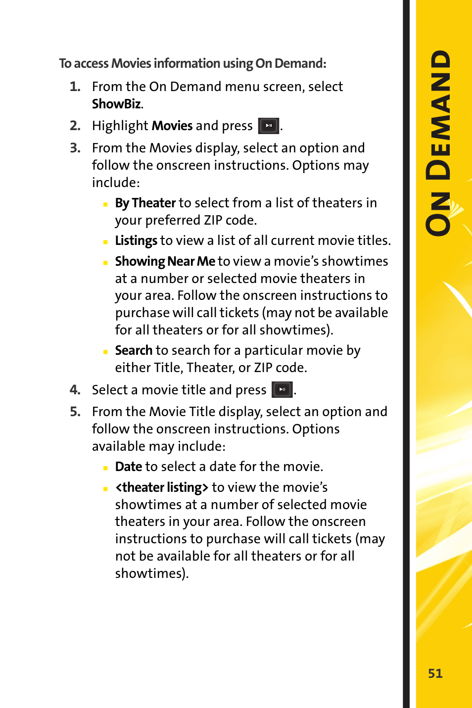 On dem an d | Sprint Nextel m620 User Manual | Page 55 / 64