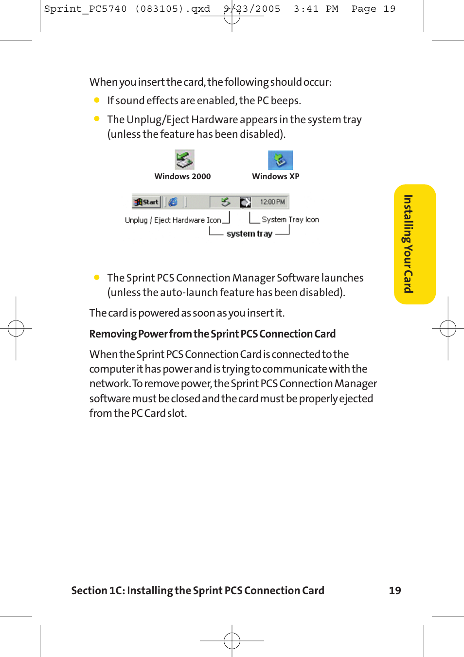 Sprint Nextel Sprint PCS Connection Card PC-5740 User Manual | Page 27 / 123