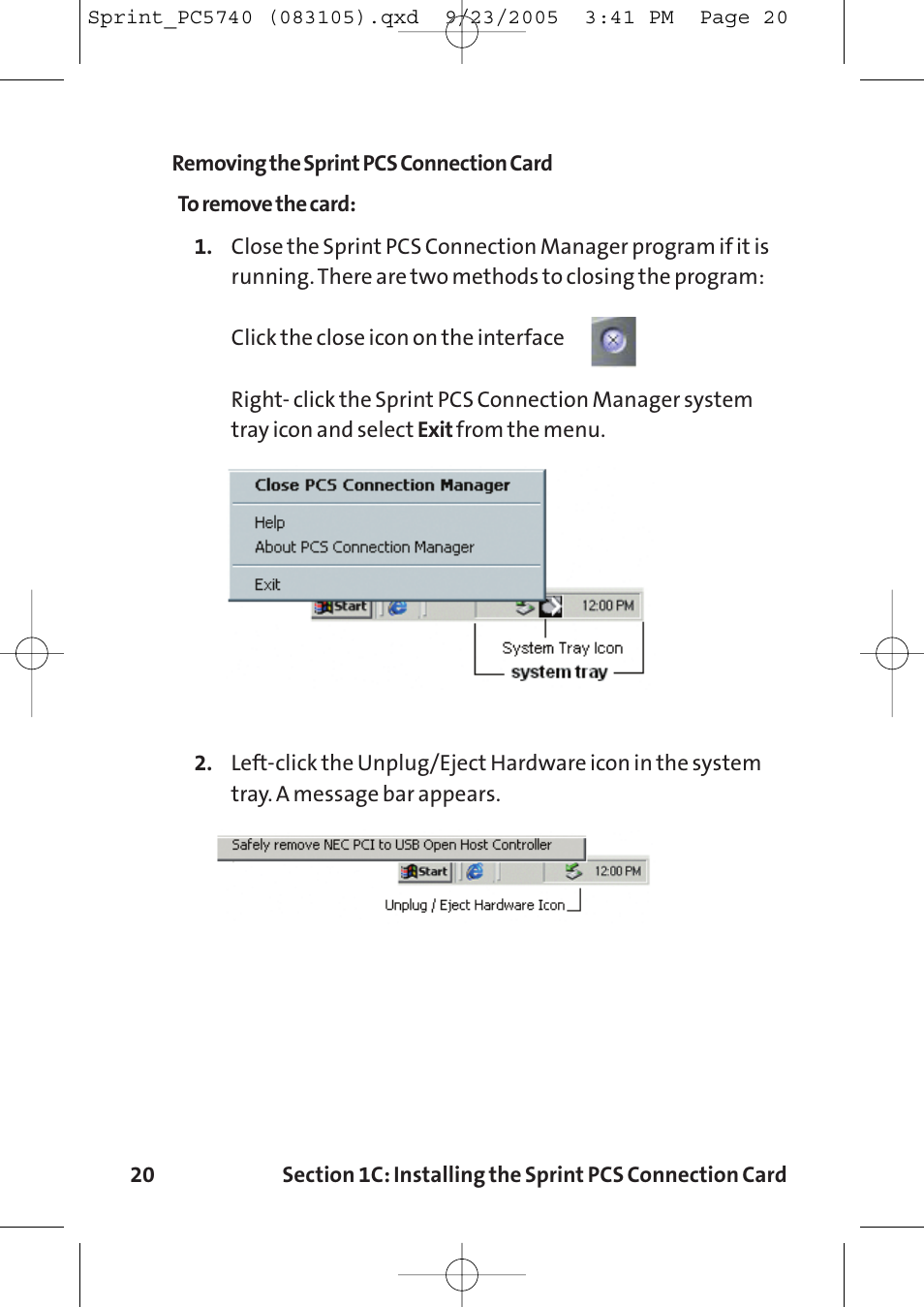 Sprint Nextel Sprint PCS Connection Card PC-5740 User Manual | Page 28 / 123