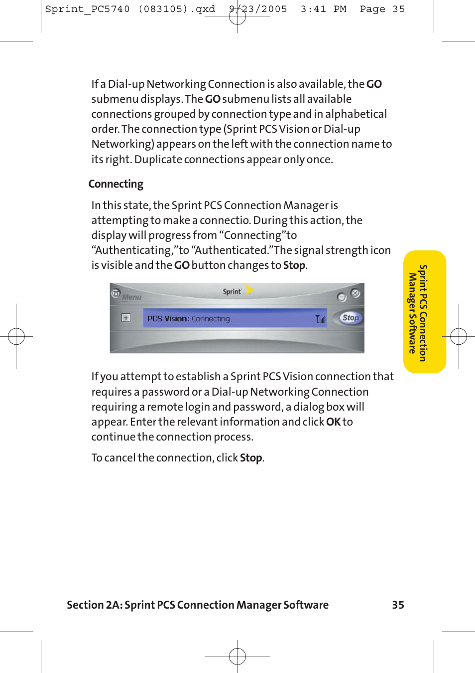 Sprint Nextel Sprint PCS Connection Card PC-5740 User Manual | Page 43 / 123