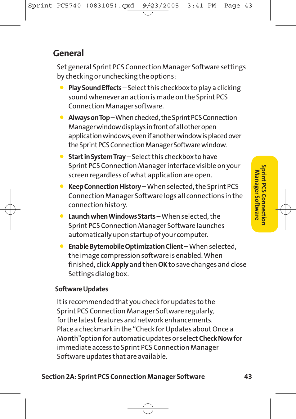 General | Sprint Nextel Sprint PCS Connection Card PC-5740 User Manual | Page 51 / 123