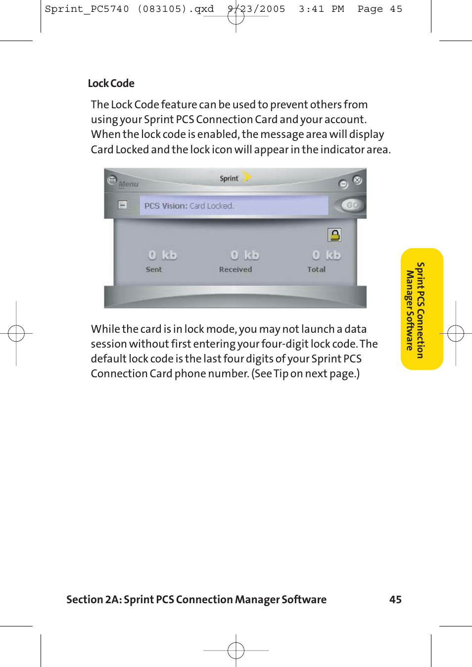 Sprint Nextel Sprint PCS Connection Card PC-5740 User Manual | Page 53 / 123