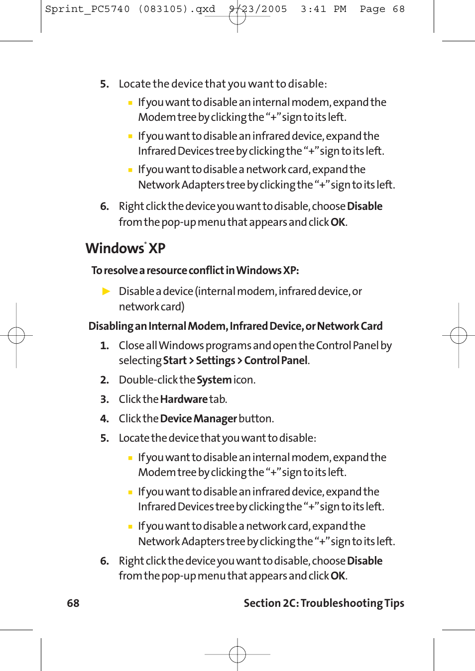 Windows | Sprint Nextel Sprint PCS Connection Card PC-5740 User Manual | Page 76 / 123