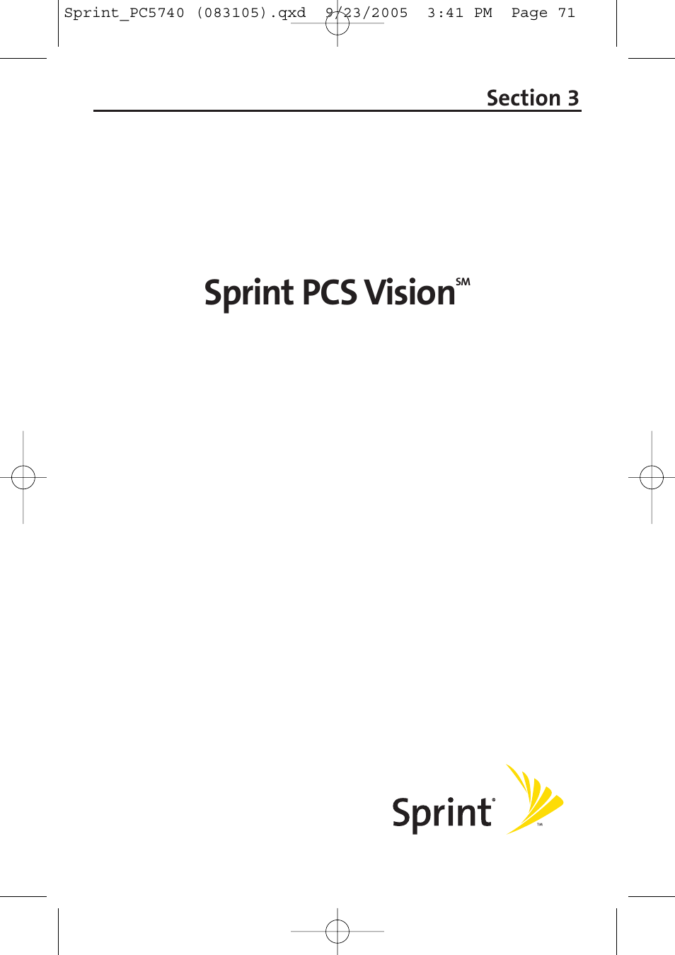 Sprint pcs vision | Sprint Nextel Sprint PCS Connection Card PC-5740 User Manual | Page 79 / 123