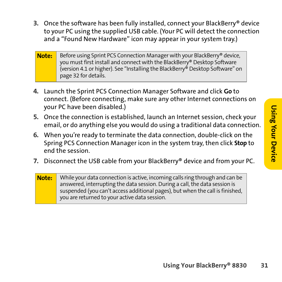 Sprint Nextel BlackBerry 8830 User Manual | Page 39 / 92