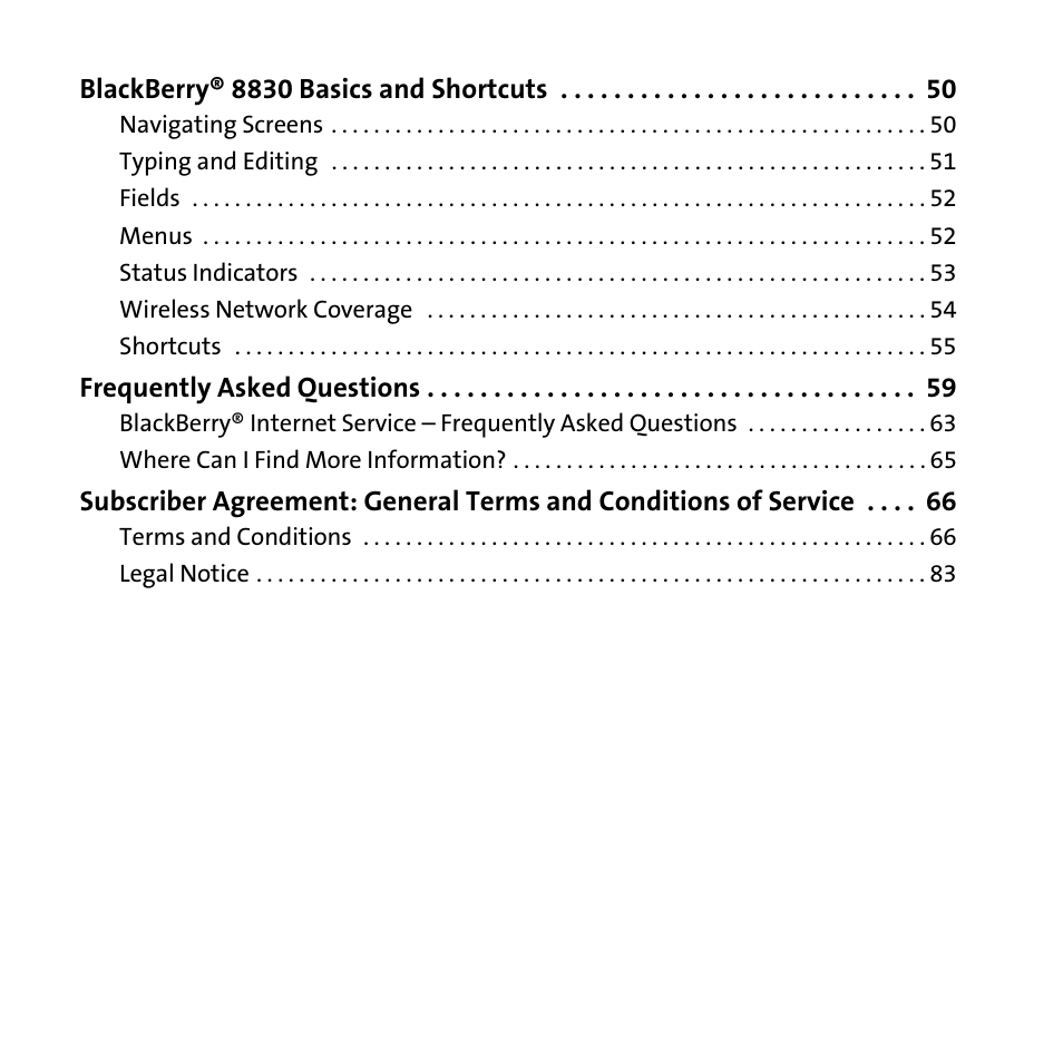 Sprint Nextel BlackBerry 8830 User Manual | Page 5 / 92