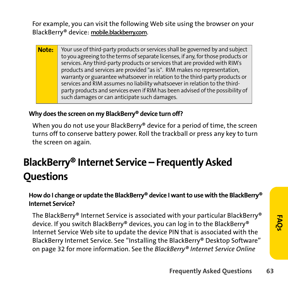 Sprint Nextel BlackBerry 8830 User Manual | Page 71 / 92