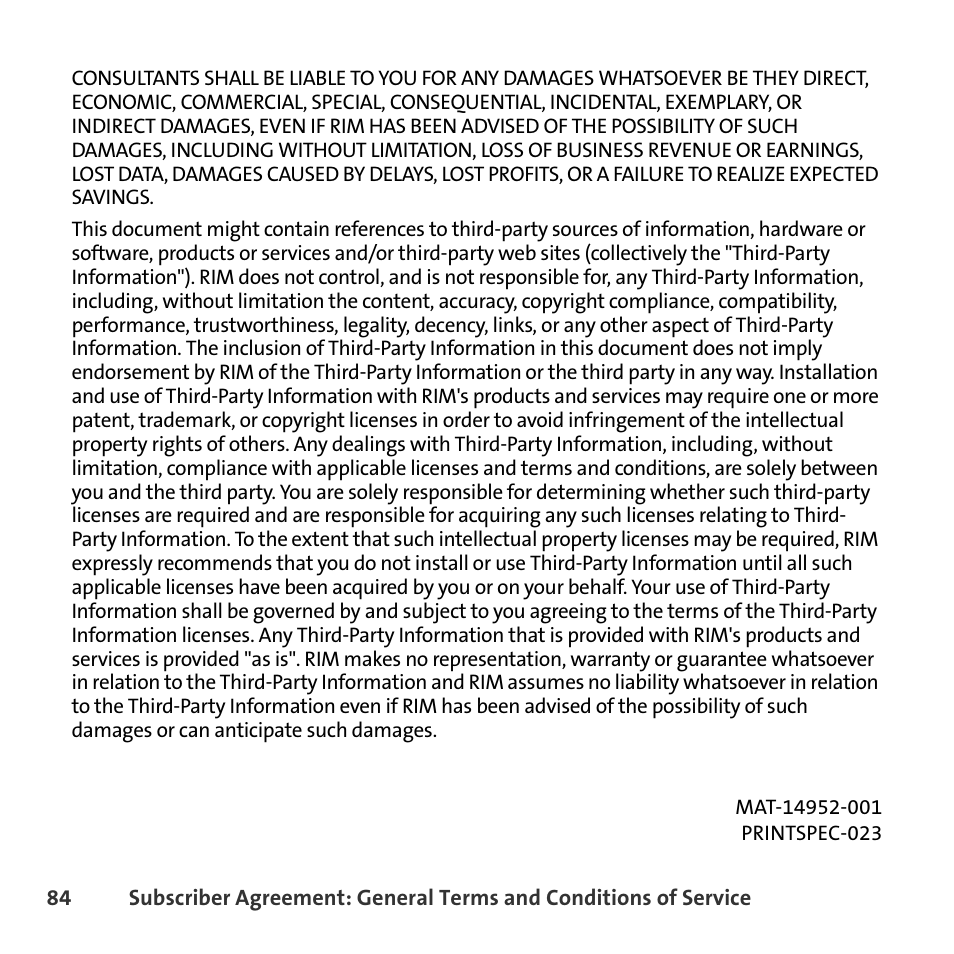 Sprint Nextel BlackBerry 8830 User Manual | Page 92 / 92