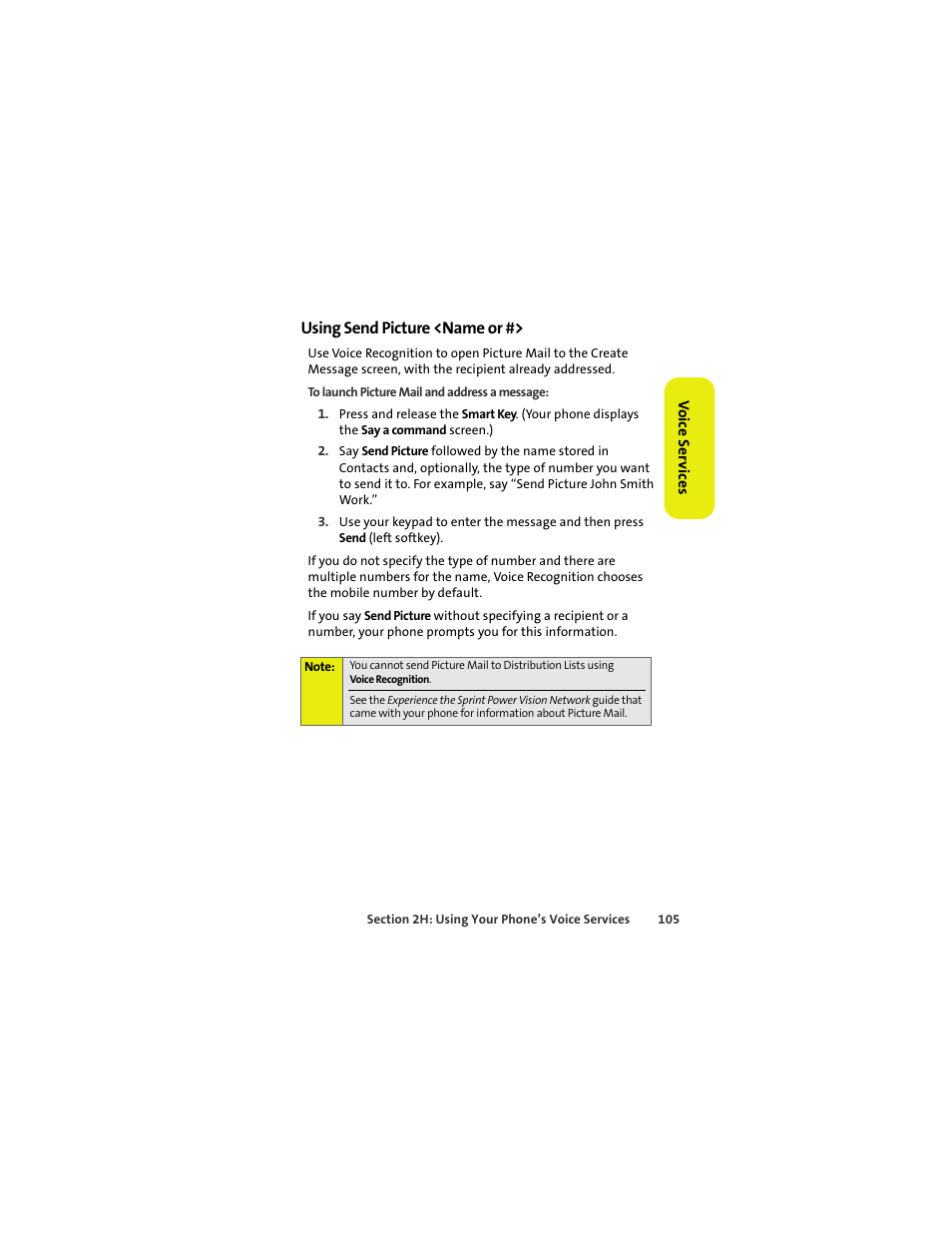 Using send picture <name or | Sprint Nextel MOTOKRZR K1M User Manual | Page 121 / 223