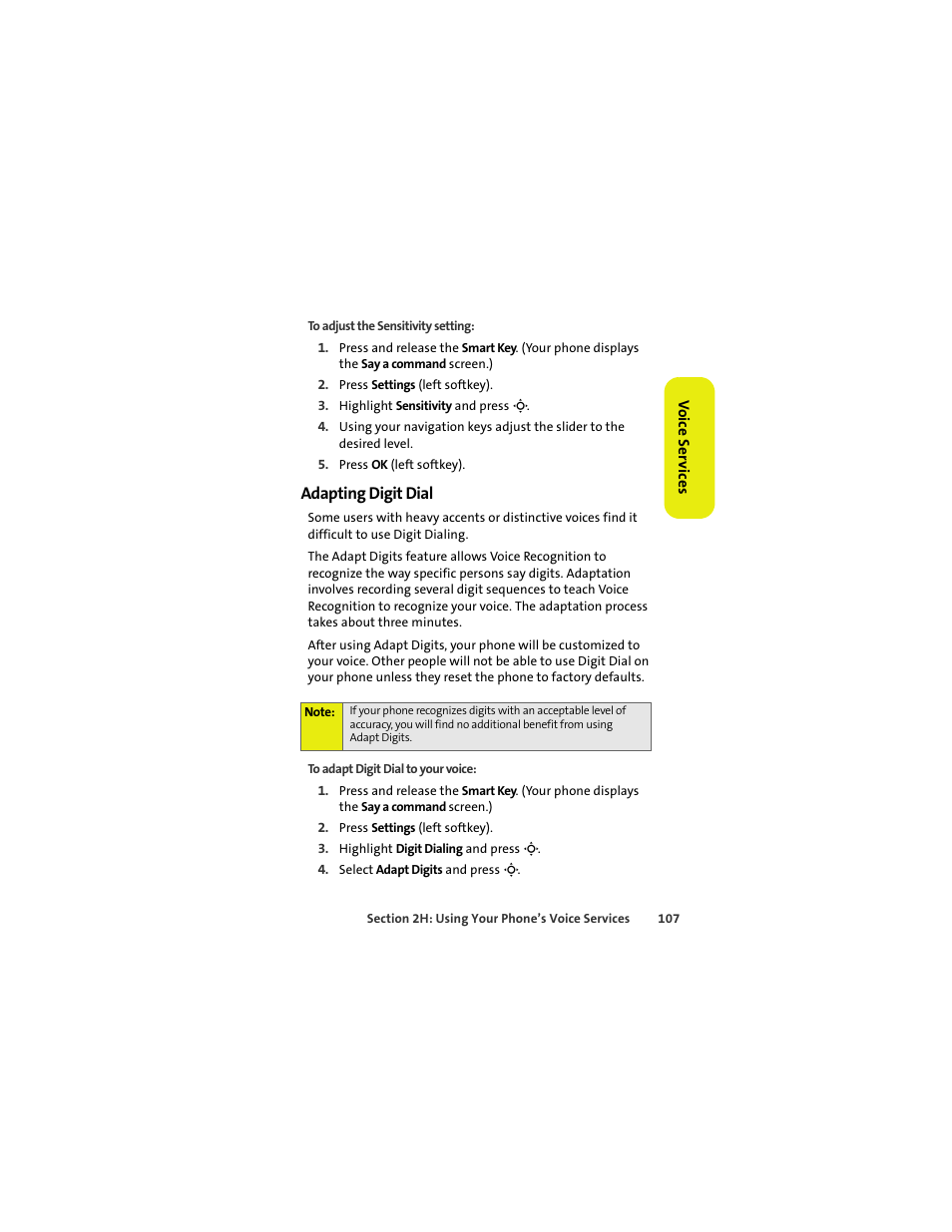Adapting digit dial | Sprint Nextel MOTOKRZR K1M User Manual | Page 123 / 223