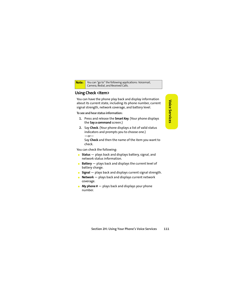 Using check <item | Sprint Nextel MOTOKRZR K1M User Manual | Page 127 / 223